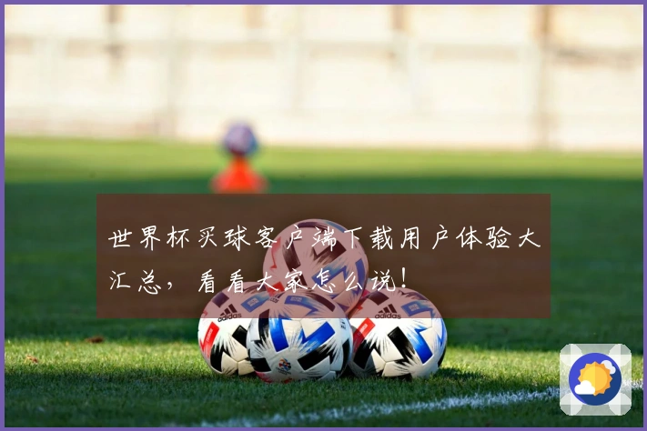 世界杯买球客户端下载用户体验大汇总，看看大家怎么说！